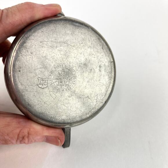 Queen Art Pewter Stackable Cream and Sugar Set Made in USA - Picture 4 of 7